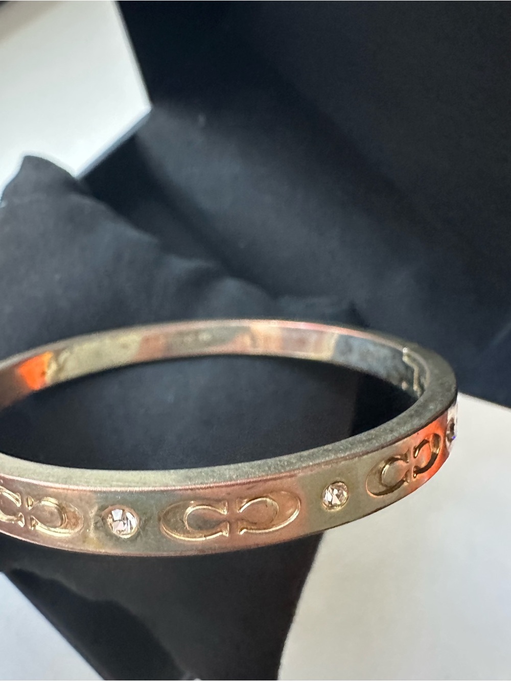 Coach Gold-Tone Crystal Accent Bracelet